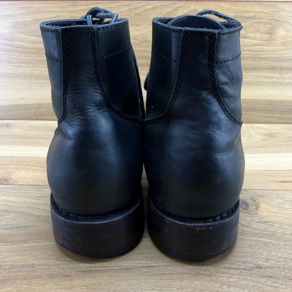 Thursday Boots Captain Cap Toe Leather Mens 10.5 Black Business Casual Modern
